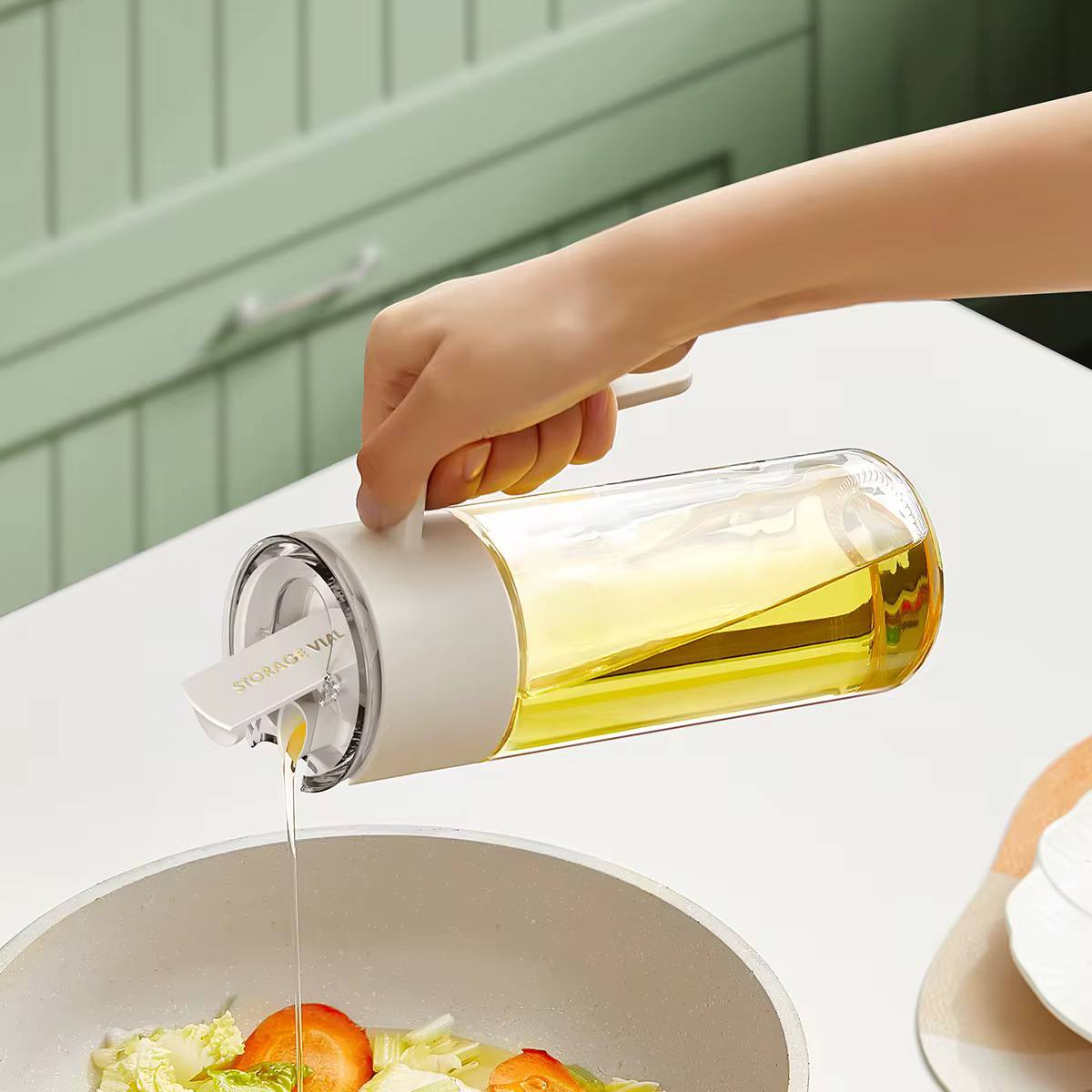 Glass oil dispenser
