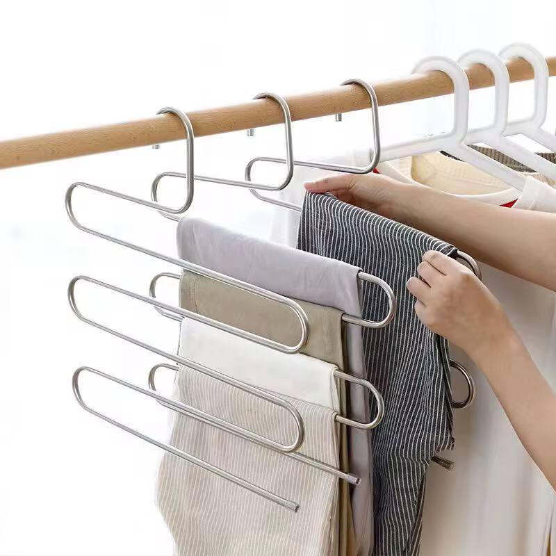 Space saving Heavy Stainless steel trouser organizer .