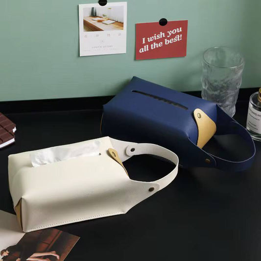 PU leather napkin tissue Holder