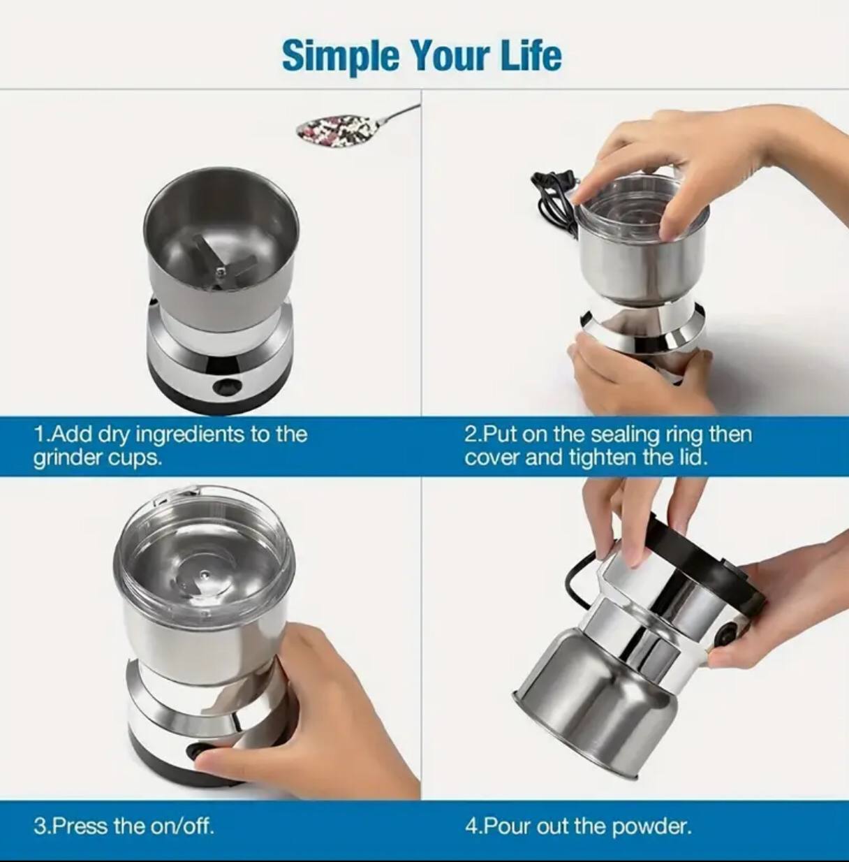 Nima mini electric grinder (dry food).