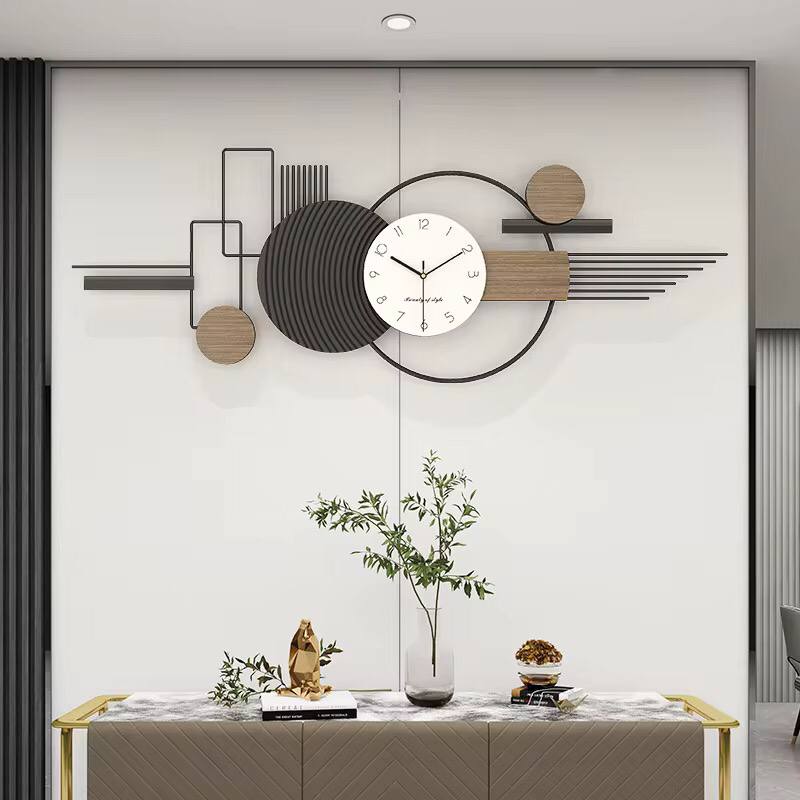 Long minimalist wall clock