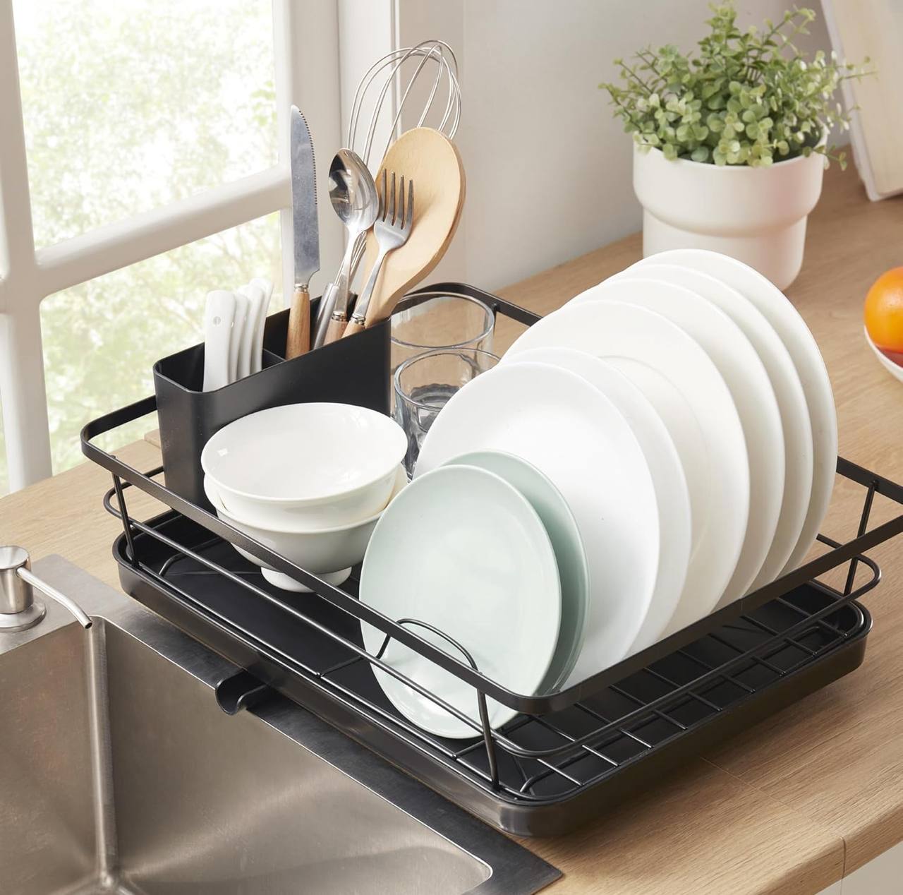 All in 1 over sink kitchen rack dish drainer