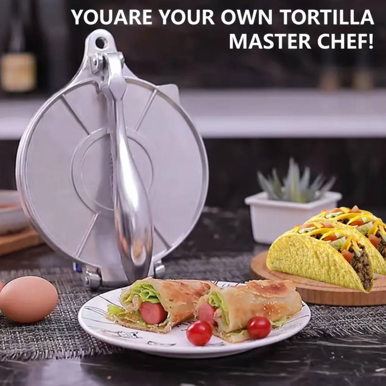 Strong Aluminium Tortilla press (chapati press)