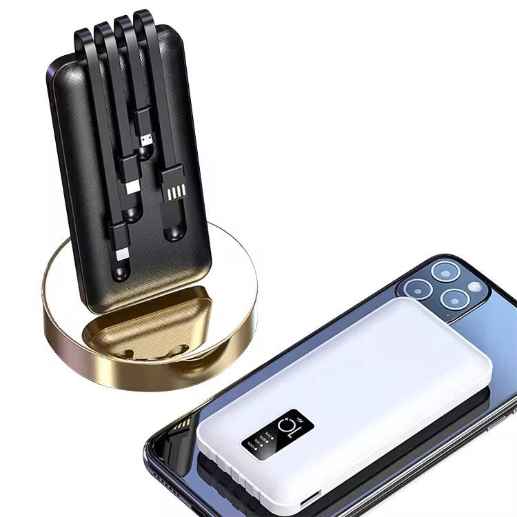 Power bank with 4 cables inbuilt