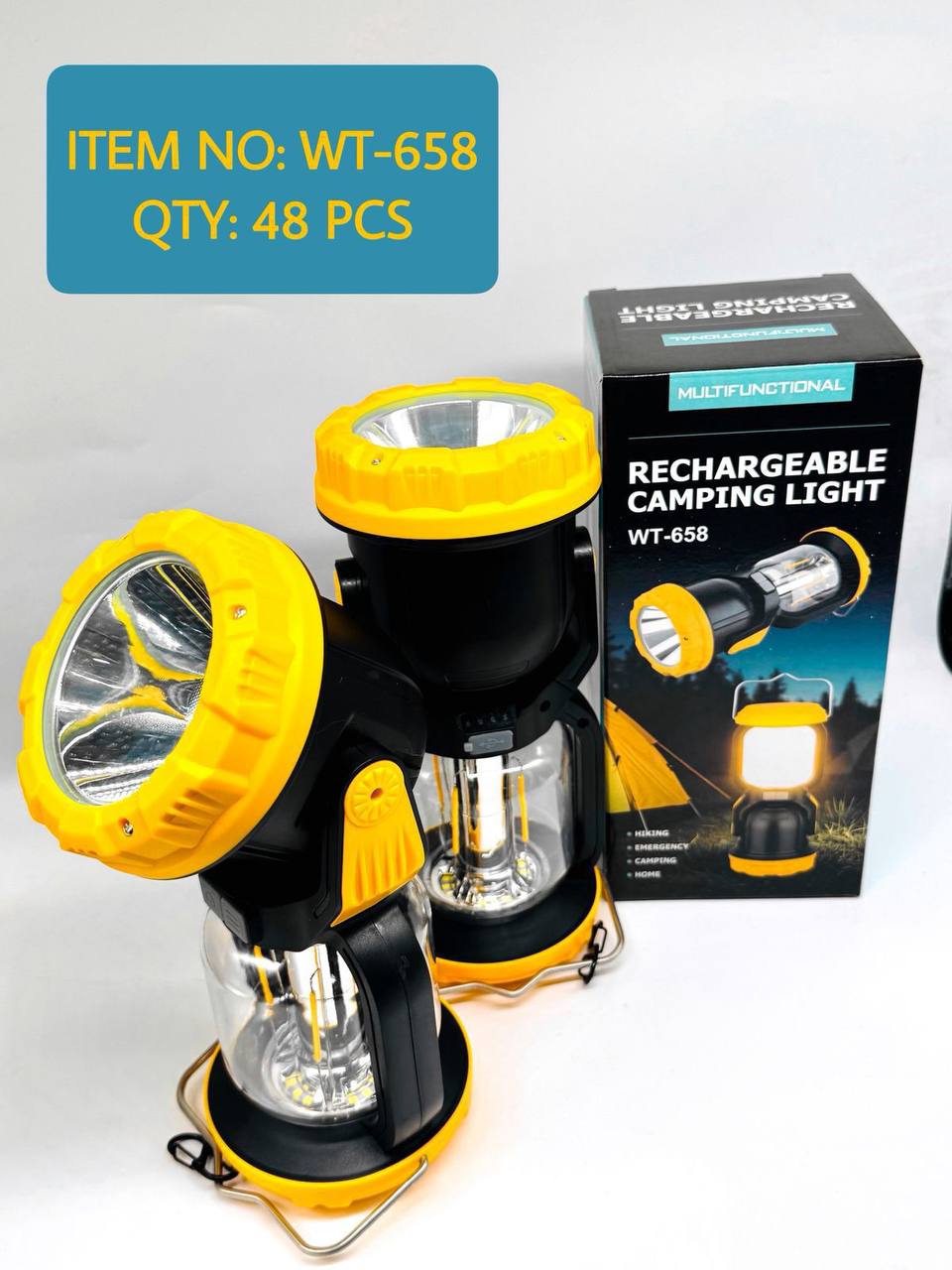 Rechargeable camping light