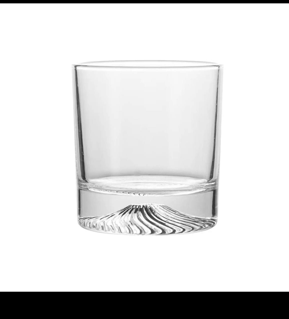 Threaded Heavy Base Crystal whiskey Glass 6pc