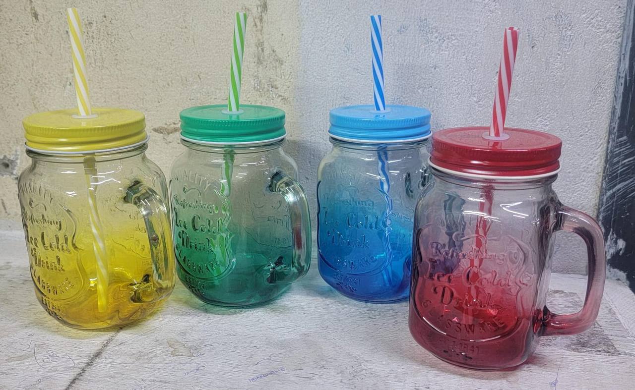 Glass smoothie jars