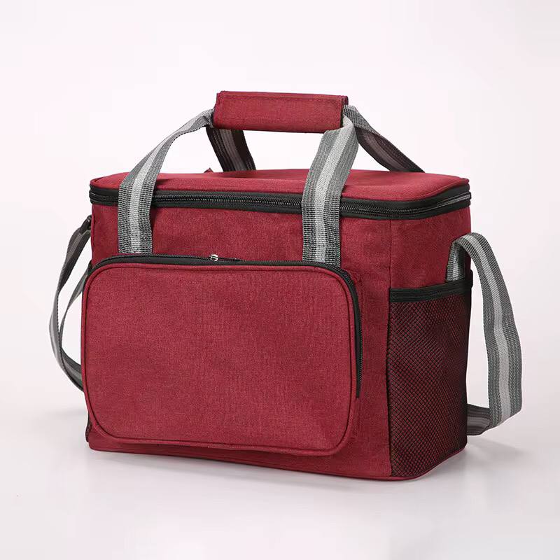 Large capacity outdoor aluminium foil insulated lunch bag(B)