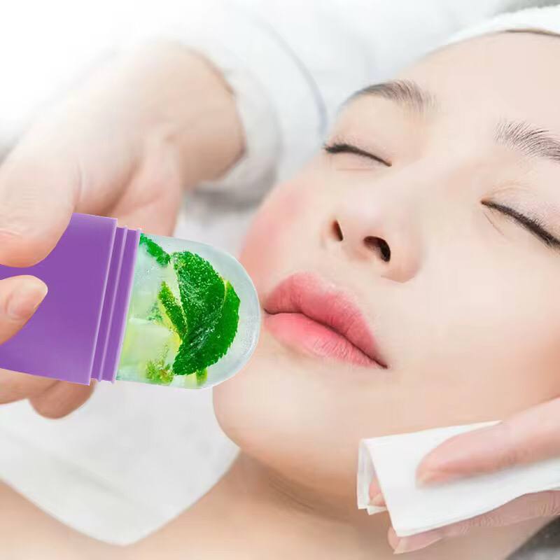 Reusable Ice Facial Roller Silicone Ice Cube Trays Upgraded Eye Face Massager