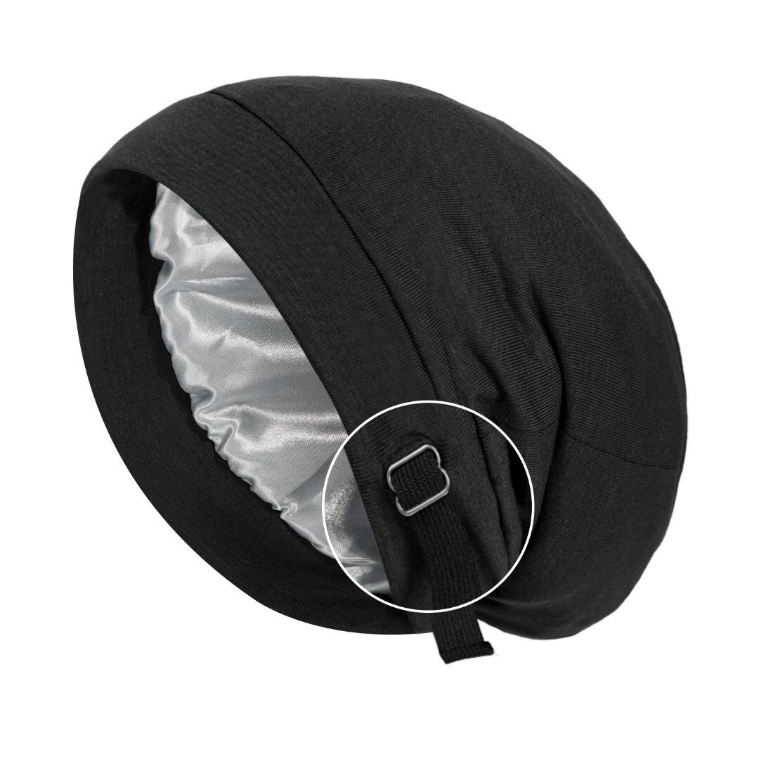 Unisex Hair Bonnet Beanie with Elastic Tie Band
