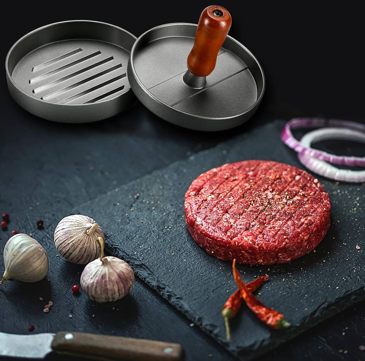 Burger press