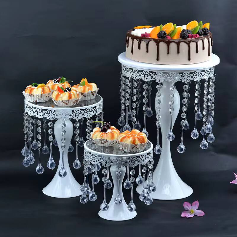 3Pcs White cake stand