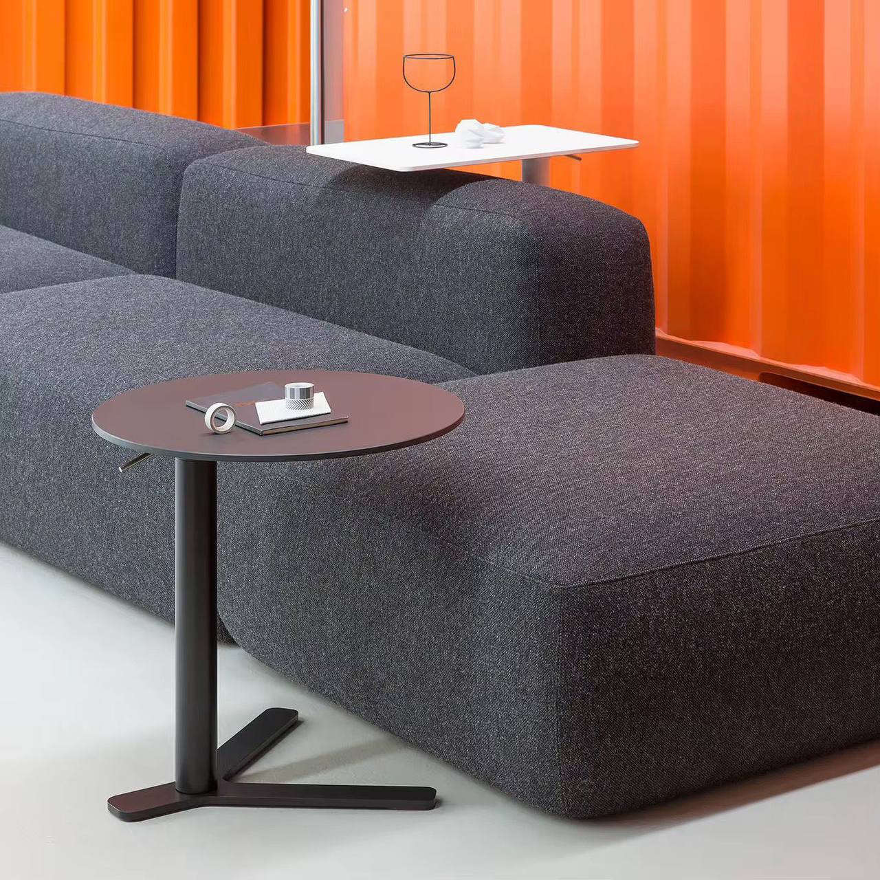 Modern Iron Frame Accent Side Table