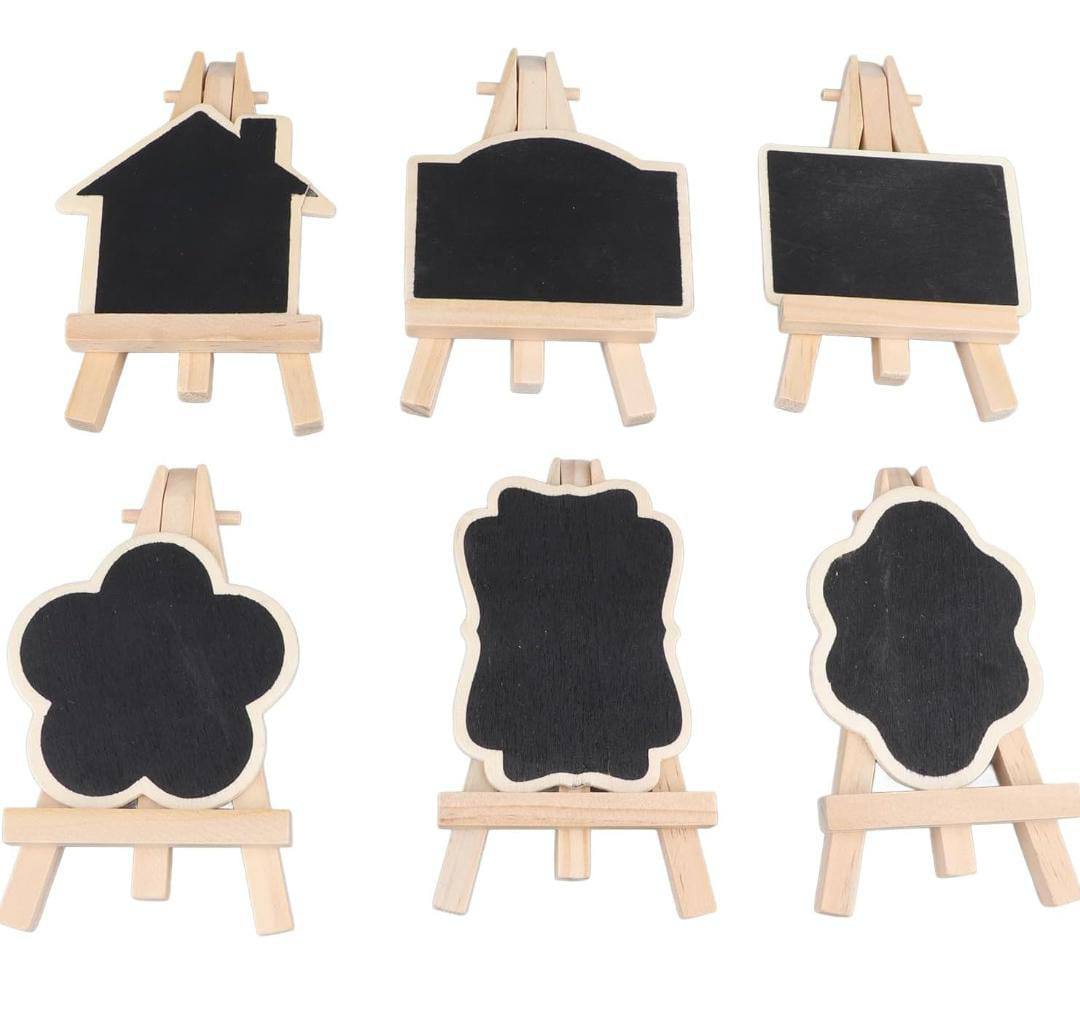 Creative multiple purposes Wood Mini Chalkboard Signs with Support Easels, Place Cards