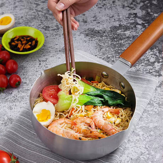 2L Stainless steel non- stick calibrated Japanese Pan Noodle Pot,