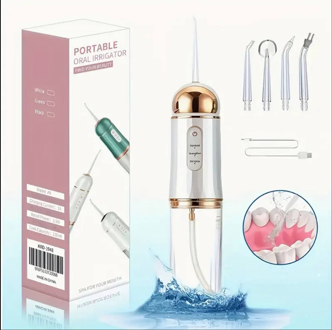 Portable smart electric oral irrigator