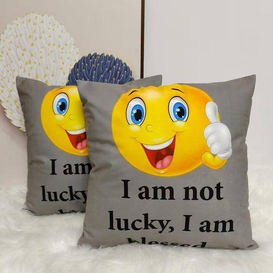 Gold printed cushion covers
