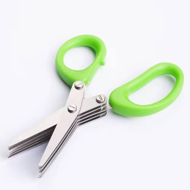Multifunctional 5 layer herb scissors