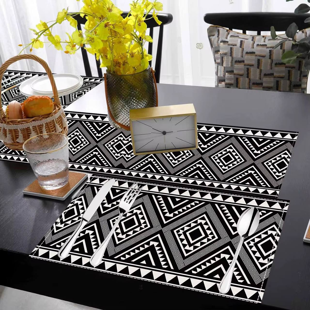 Bohemian Table Runner And Placemats Set