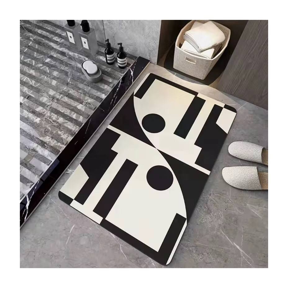 Geometric pattern door/bath mat
