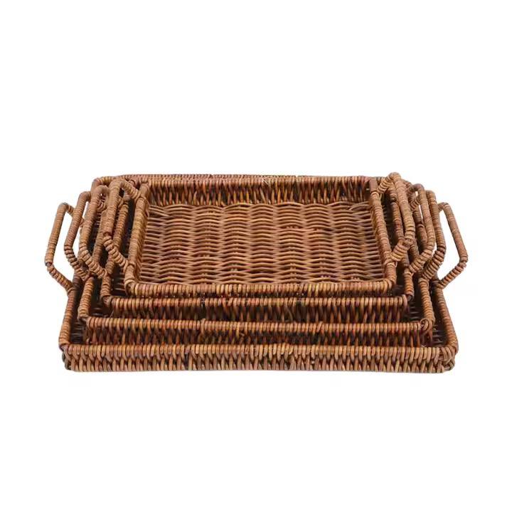 Hand woven trays set of 3
