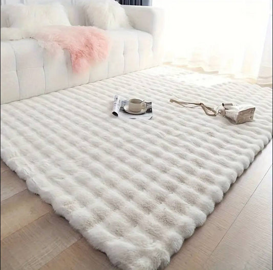 Ashler Rabbit Fur soft carpet size 5*8