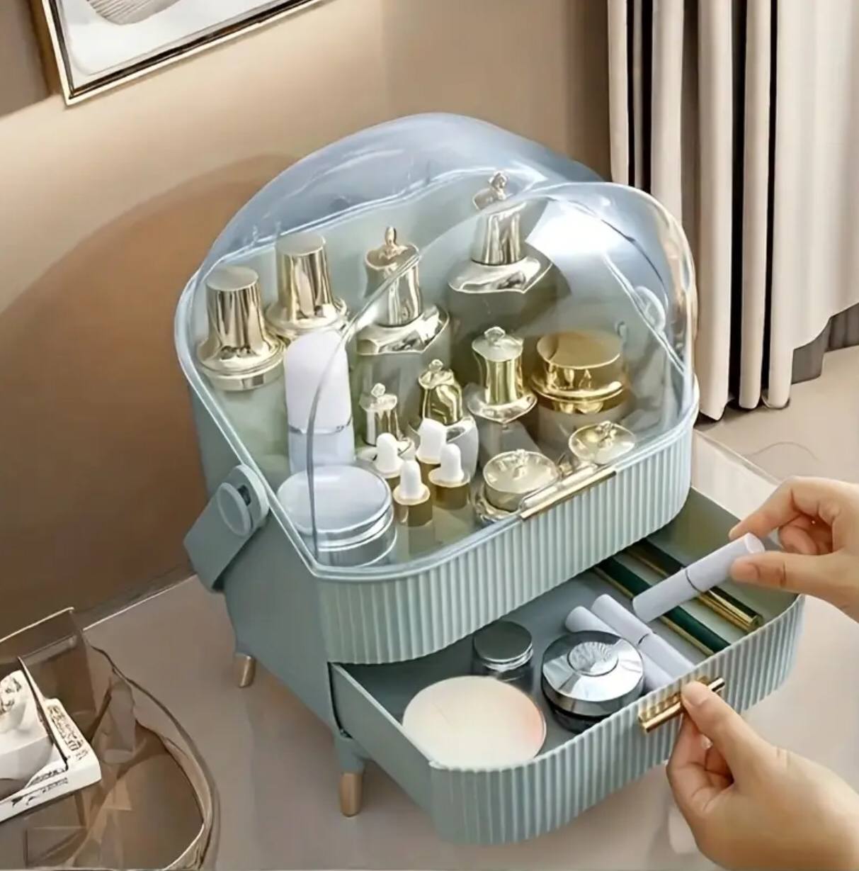 Luxury big capacity cosmetic storage box