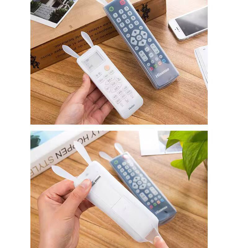 Rabbit Ears Soft Silicone Remote Control Protective Cases Transparent Luminous Remote Control Covers