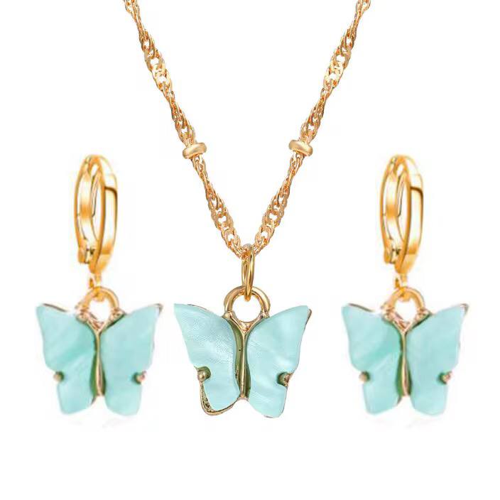 *Butterfly jewellery set