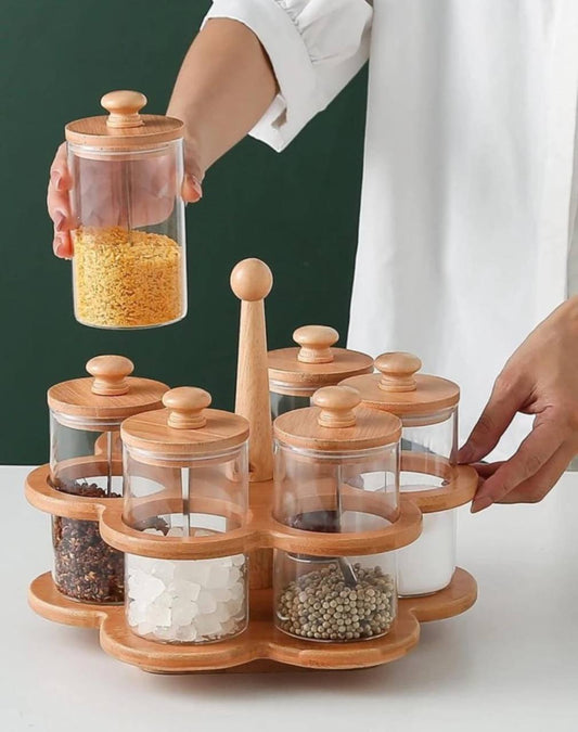 6 in 1 Rotating spice rack