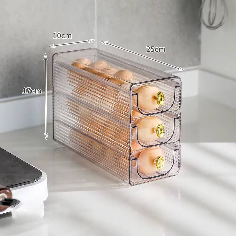 Space saving egg tray.