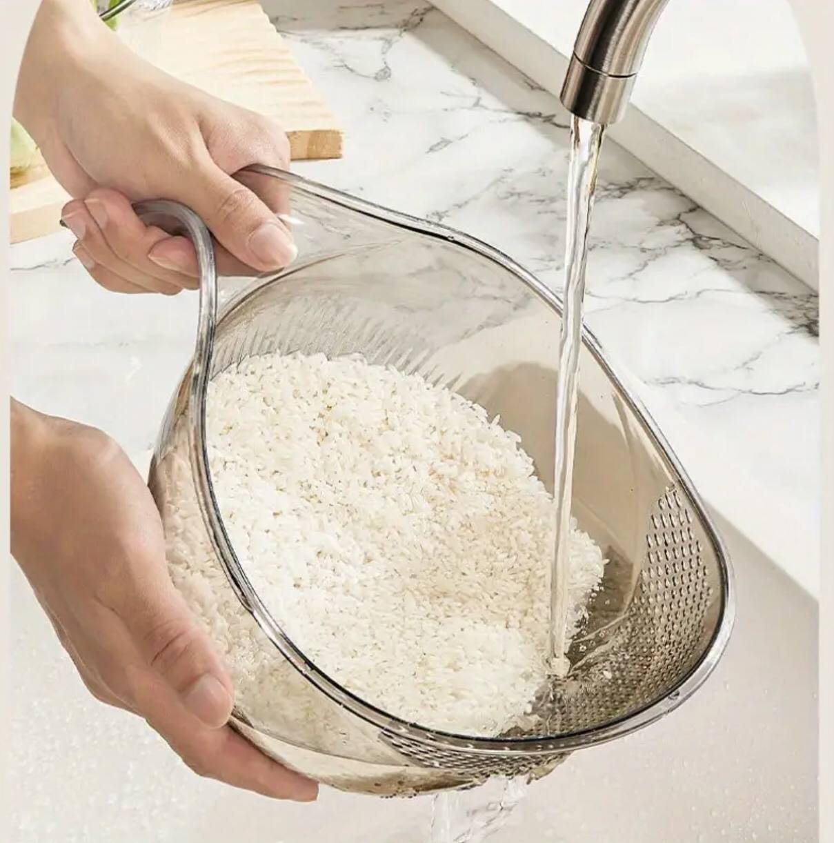Acrylic Rice washing bowl/ Colander