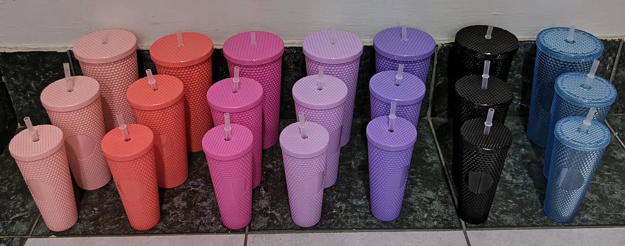 3in1 Starbucks studded tumbler set