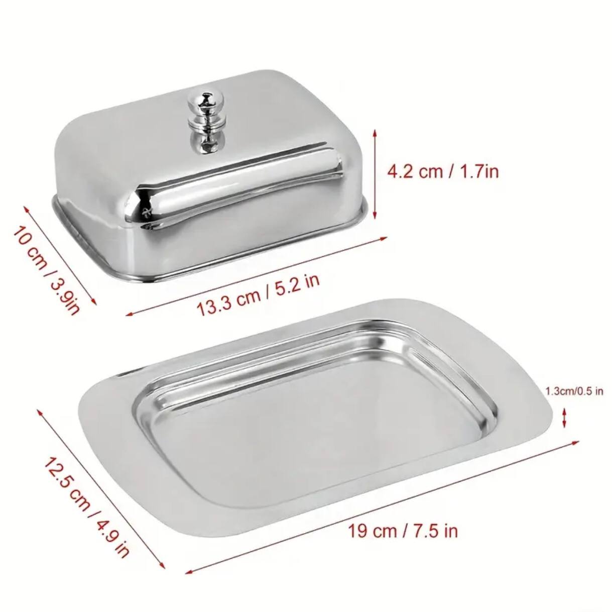 Metal Butter Dish with Lid