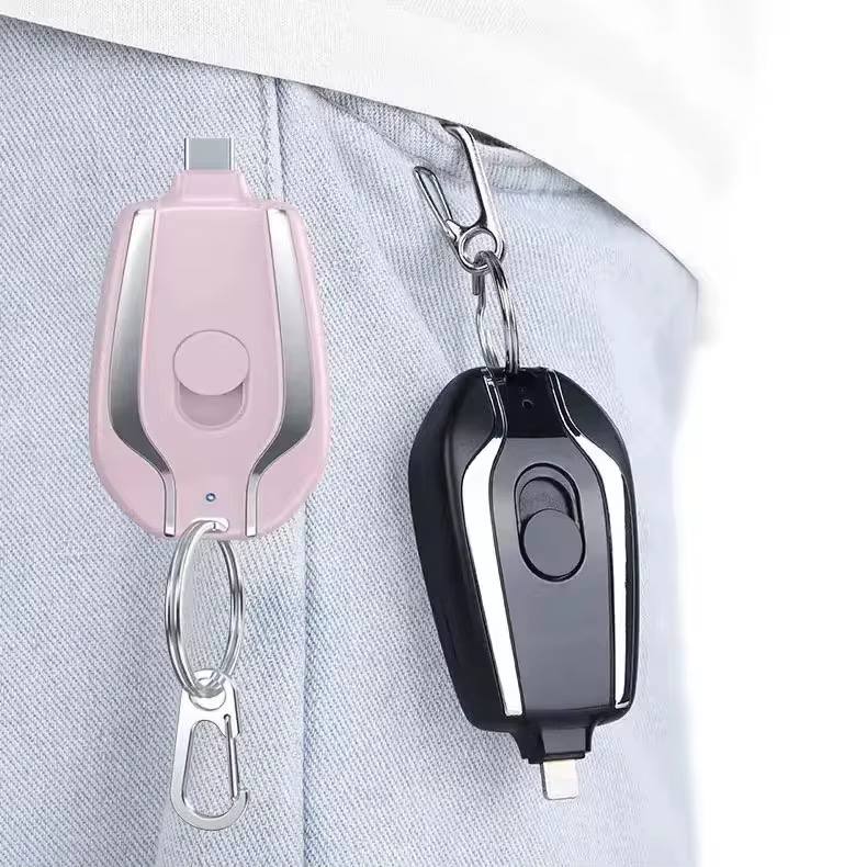 Key chain emergency charger power bank
available  in iphone and type C options