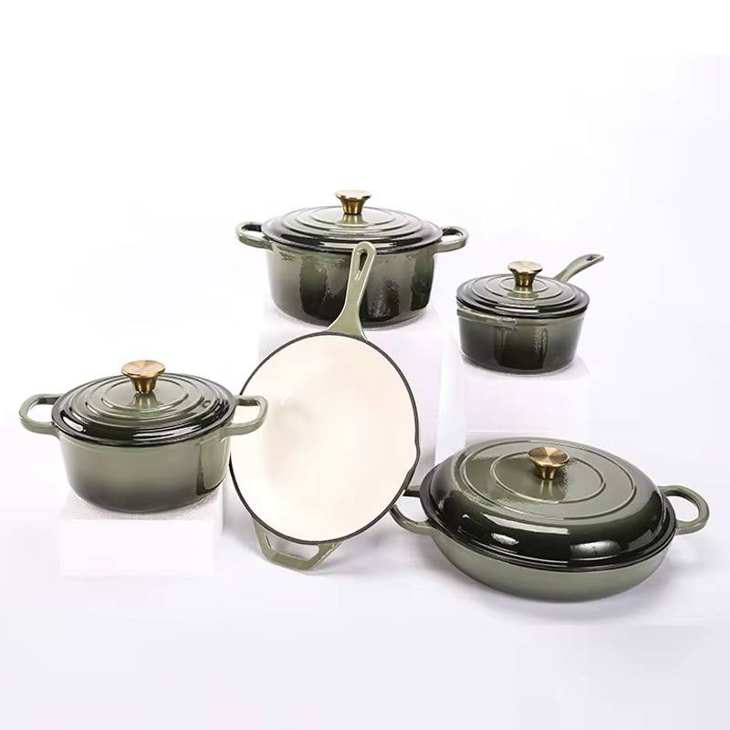 9pcs set cast iron