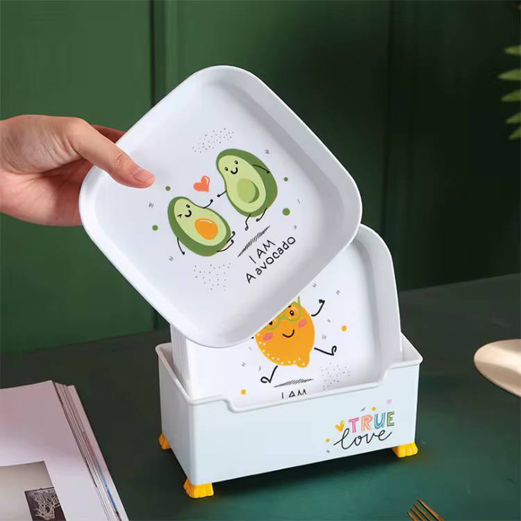 Meal general spit kids snack plates with stand