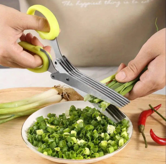 Multifunctional 5 layer herb scissors .