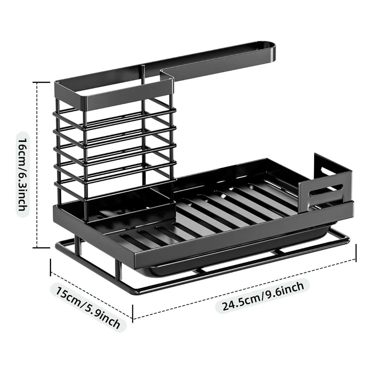 Stainless steel sink caddy