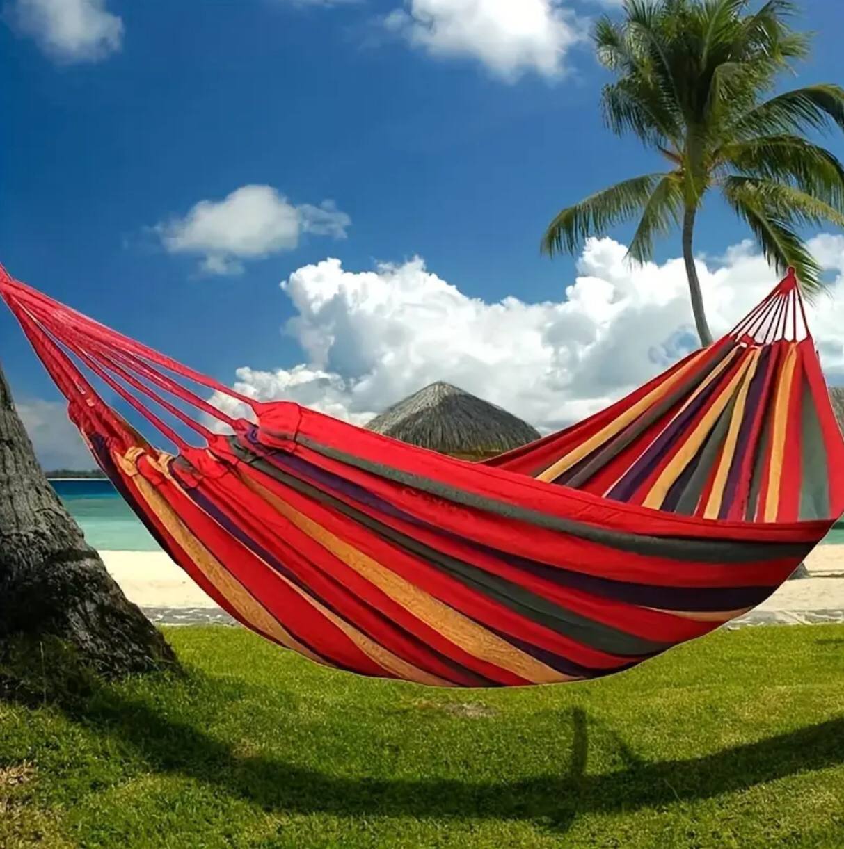 Stripped outdoor hammock