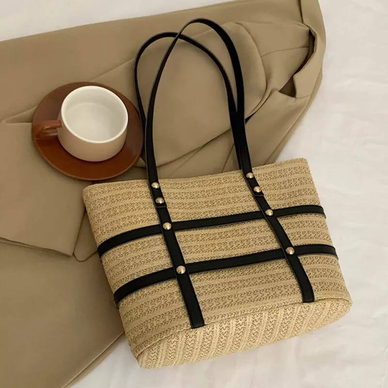 Women's minimalist solid color tote bags