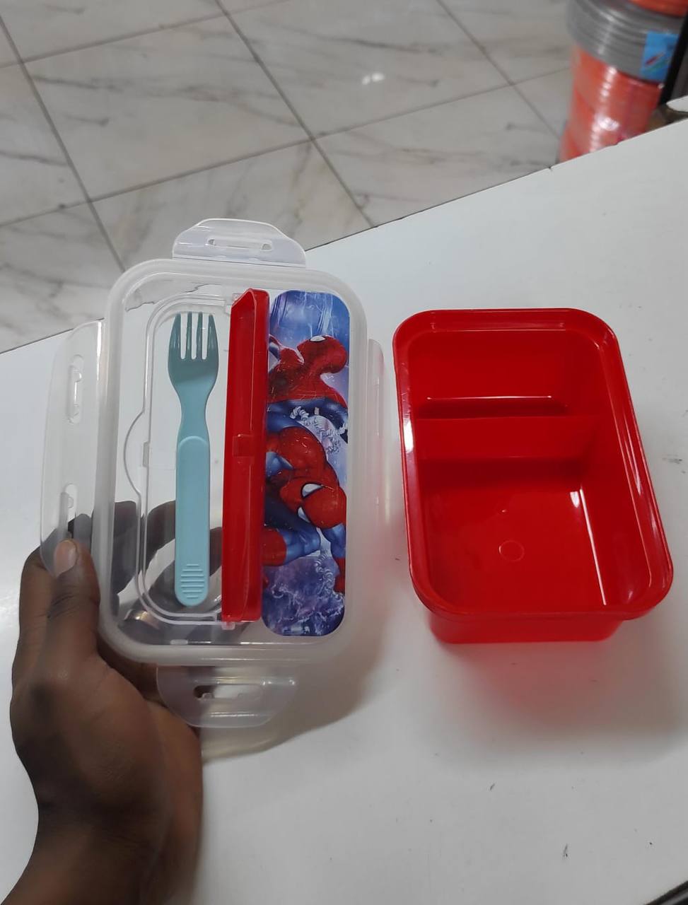 Combo cartoon themed 2-in-1 Lunch Box with Tumbler Set 500ml with straw,