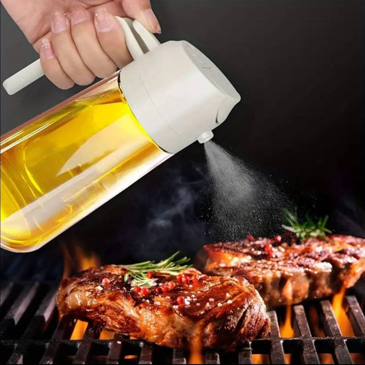 2-in-1 Oil Spray Bottle & Dispenser – Perfect for Controlled Cooking