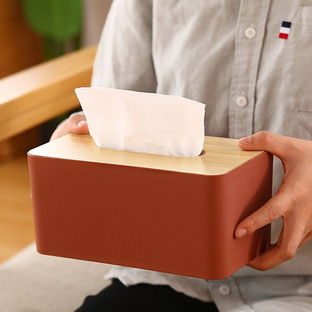 Bamboo lid Napkin Tissue Holder/ Tissue Case /Tissue Box for Home Decoration