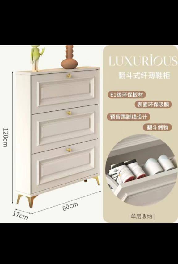 Modern luxury Bucket flip shoe cabinet