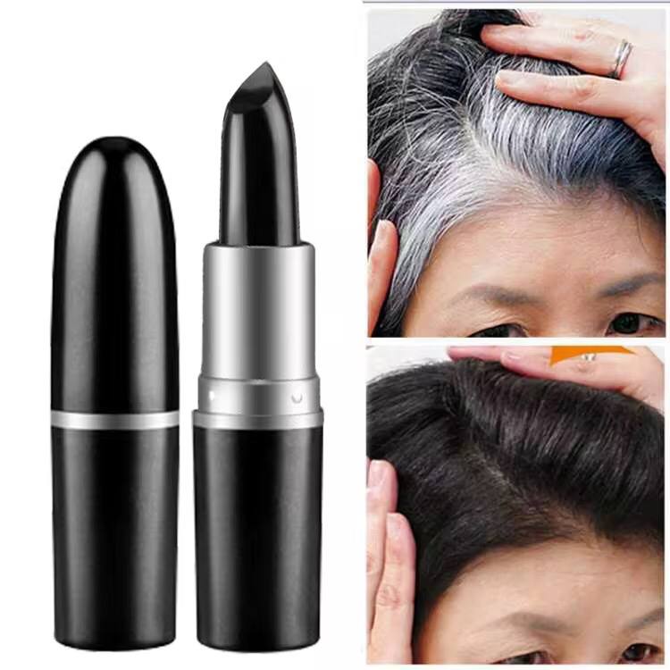 Black & Dark Brown one time hair dye 
stick with instant root coverage