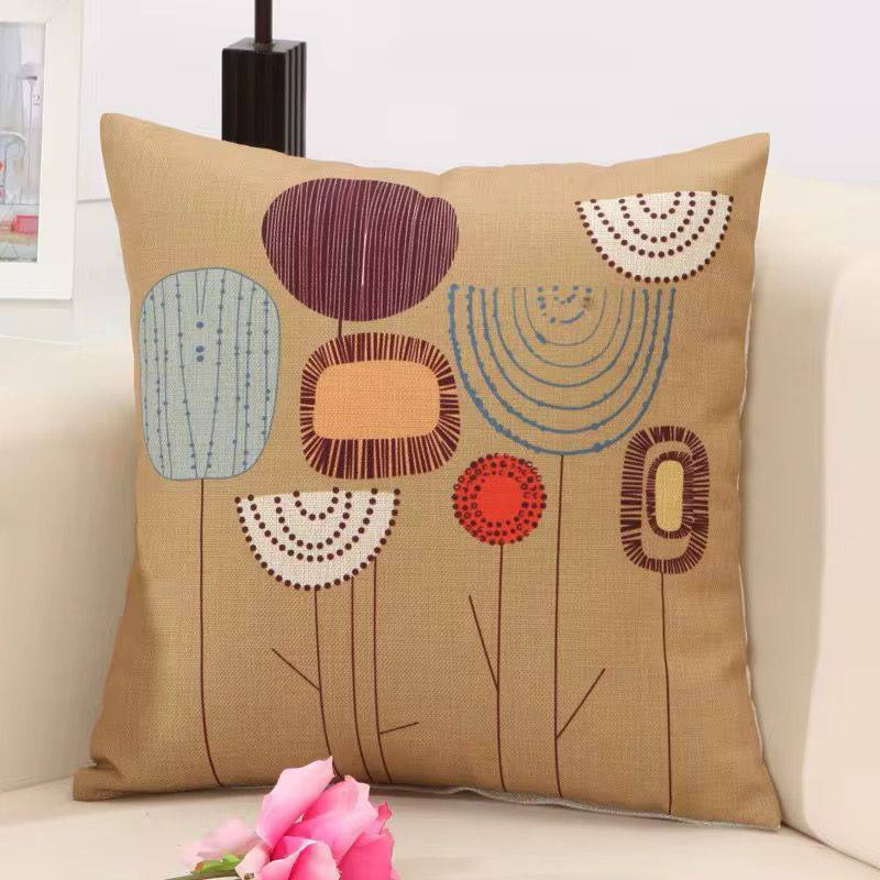 Retro Fashion Cotton Linen Blend Throw pillow Covers,