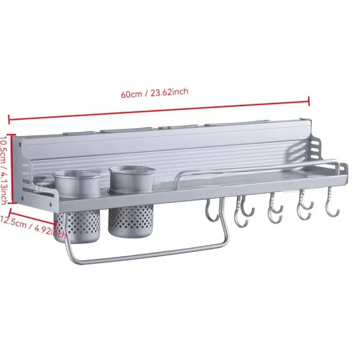 Space saving aluminium kitchen storage rack