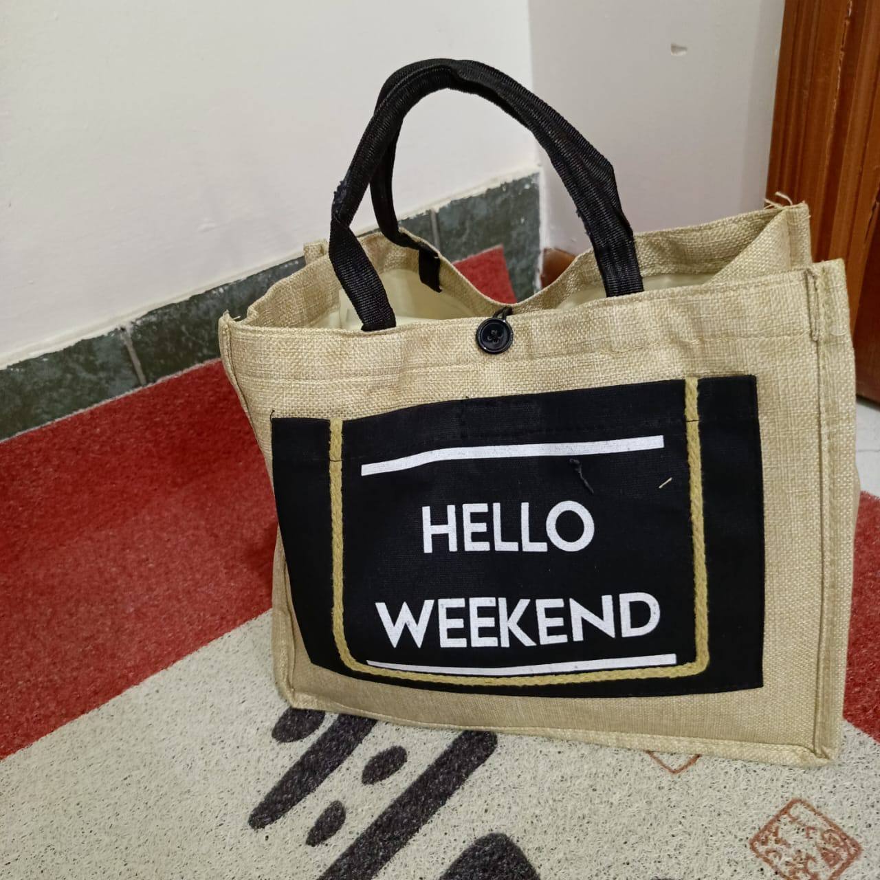 Hello Weekend Tote Bag