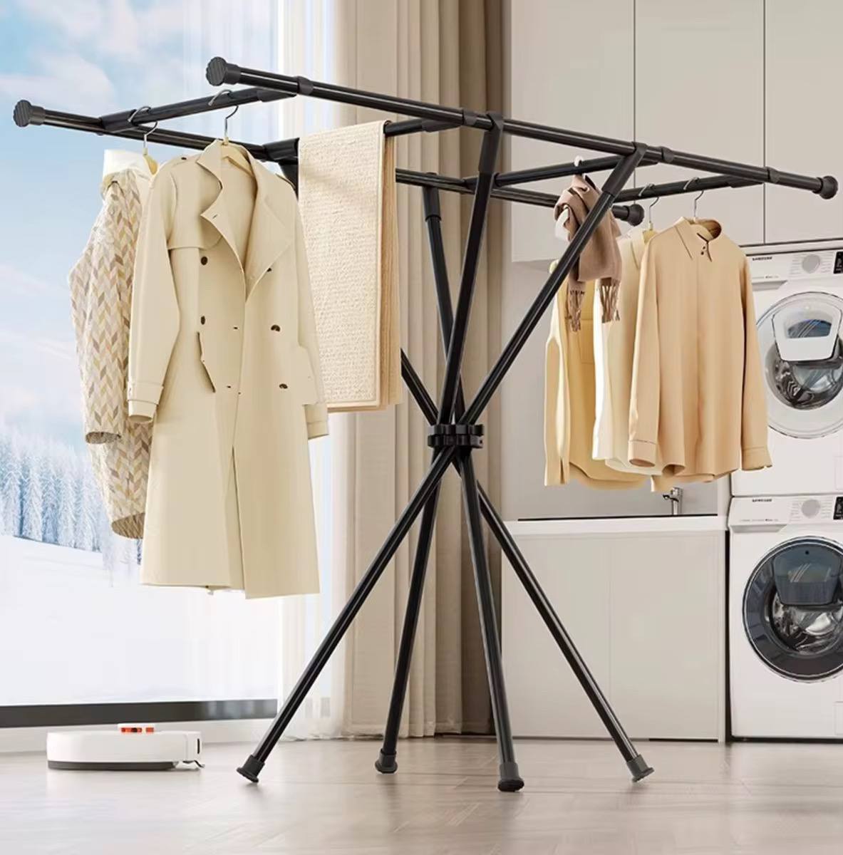 Foldable Clothes Drying Rack